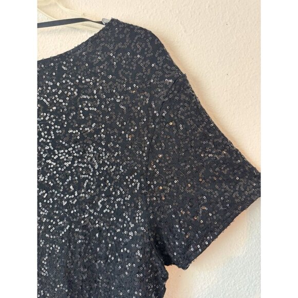 Victoria’s Secret Mini Dress Size Medium Black Sequin Supermodel Essentials $98 - Picture 9 of 13